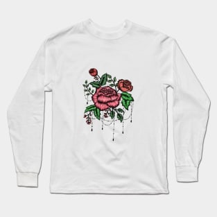 Colorful chandelier floral sketch. Long Sleeve T-Shirt